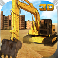 沙挖掘机起重机和翻斗车模拟器游戏App
