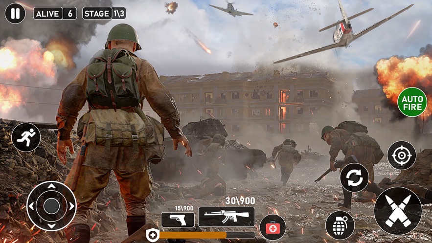 第二次世界大战：军事游戏App下载效果预览图