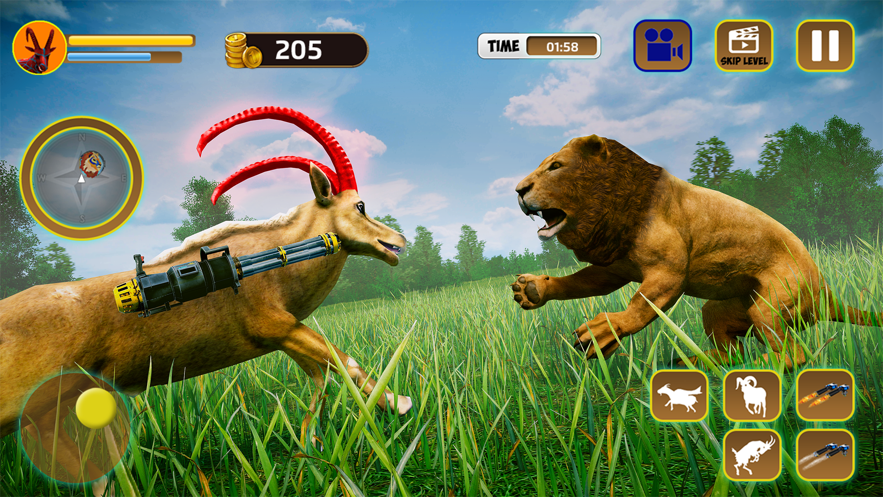 可怕的山羊荒野生活模擬App下载效果预览图